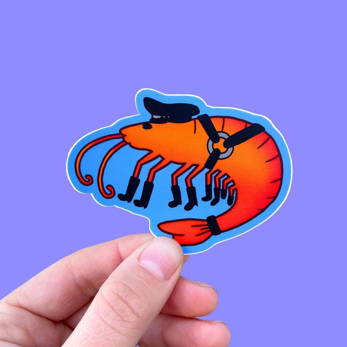 Shrimp Daddy Vinyl Sticker - Image 1
